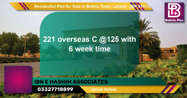 Residential Plot for Sale in Bahria Town, Lahore - (BP-93113)