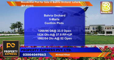 Residential Plot for Sale in Bahria Orchard, Lahore - (BP-93165)