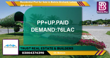 Residential Plot for Sale in Bahria Orchard, Lahore - (BP-93193)