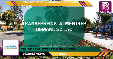 Residential Plot for Sale in Bahria Orchard, Lahore - (BP-93213)