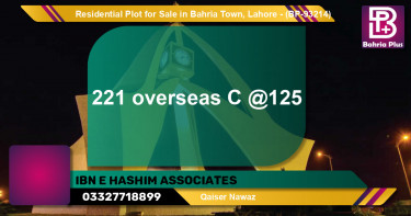 Residential Plot for Sale in Bahria Town, Lahore - (BP-93214)