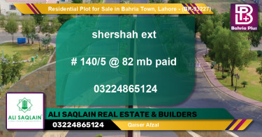 Residential Plot for Sale in Bahria Town, Lahore - (BP-93227)