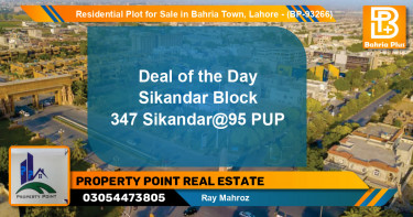 Residential Plot for Sale in Bahria Town, Lahore - (BP-93266)