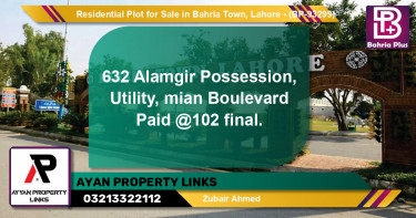 Residential Plot for Sale in Bahria Town, Lahore - (BP-93299)