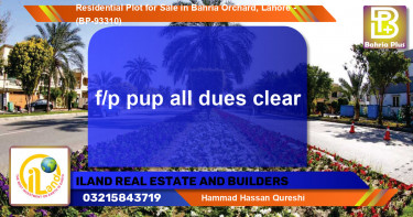 Residential Plot for Sale in Bahria Orchard, Lahore - (BP-93310)