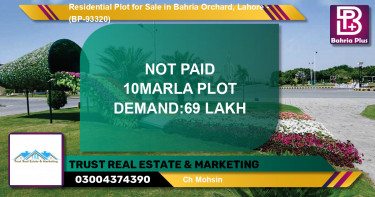 Residential Plot for Sale in Bahria Orchard, Lahore - (BP-93320)