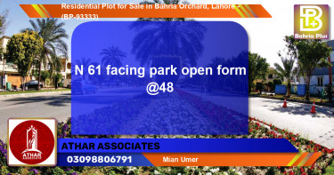 Residential Plot for Sale in Bahria Orchard, Lahore - (BP-93333)
