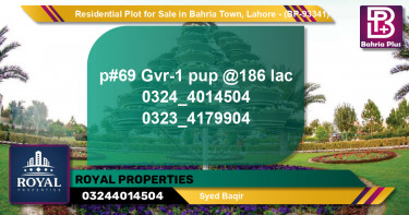 Residential Plot for Sale in Bahria Town, Lahore - (BP-93341)