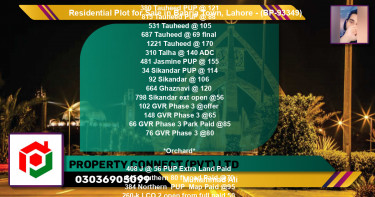Residential Plot for Sale in Bahria Town, Lahore - (BP-93349)