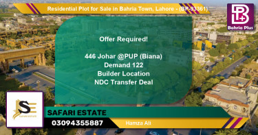 Residential Plot for Sale in Bahria Town, Lahore - (BP-93361)