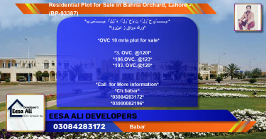 Residential Plot for Sale in Bahria Orchard, Lahore - (BP-93387)