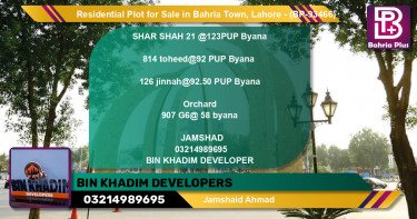 Residential Plot for Sale in Bahria Town, Lahore - (BP-93466)