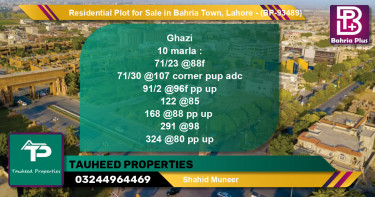 Residential Plot for Sale in Bahria Town, Lahore - (BP-93489)