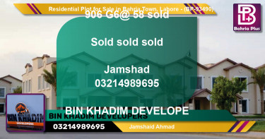 Residential Plot for Sale in Bahria Town, Lahore - (BP-93490)