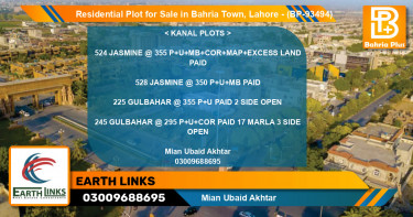 Residential Plot for Sale in Bahria Town, Lahore - (BP-93494)