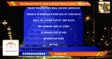 Residential Plot for Sale in Bahria Town, Lahore - (BP-93531)