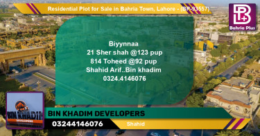 Residential Plot for Sale in Bahria Town, Lahore - (BP-93557)