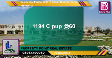 Residential Plot for Sale in Bahria Orchard, Lahore - (BP-93572)