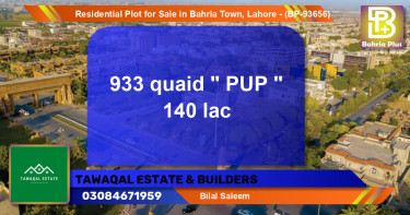 Residential Plot for Sale in Bahria Town, Lahore - (BP-93656)