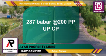 Residential Plot for Sale in Bahria Town, Lahore - (BP-93658)