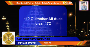 Residential Plot for Sale in Bahria Town, Lahore - (BP-93687)