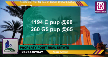Residential Plot for Sale in Bahria Orchard, Lahore - (BP-93714)