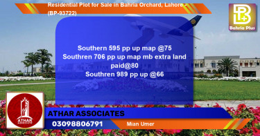 Residential Plot for Sale in Bahria Orchard, Lahore - (BP-93722)