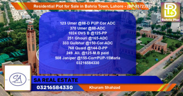 Residential Plot for Sale in Bahria Town, Lahore - (BP-93723)