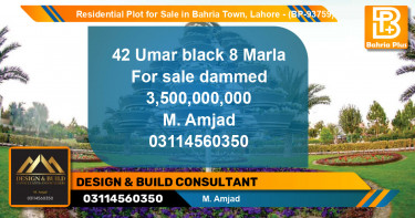 Residential Plot for Sale in Bahria Town, Lahore - (BP-93759)