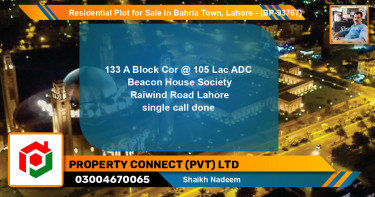 Residential Plot for Sale in Bahria Town, Lahore - (BP-93767)