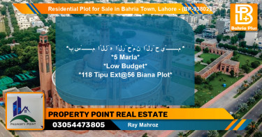 Residential Plot for Sale in Bahria Town, Lahore - (BP-93802)