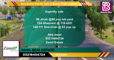 Residential Plot for Sale in Bahria Town, Lahore - (BP-93834)