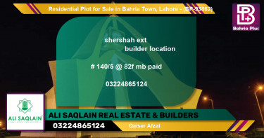Residential Plot for Sale in Bahria Town, Lahore - (BP-93862)