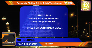 Residential Plot for Sale in Bahria Town, Lahore - (BP-93880)
