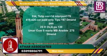 Residential Plot for Sale in Bahria Town, Lahore - (BP-93908)