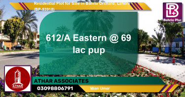 Residential Plot for Sale in Bahria Orchard, Lahore - (BP-93918)