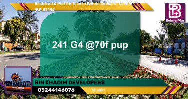 Residential Plot for Sale in Bahria Orchard, Lahore - (BP-93954)