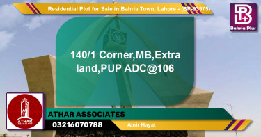 Residential Plot for Sale in Bahria Town, Lahore - (BP-93975)