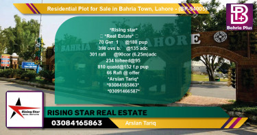 Residential Plot for Sale in Bahria Town, Lahore - (BP-94005)
