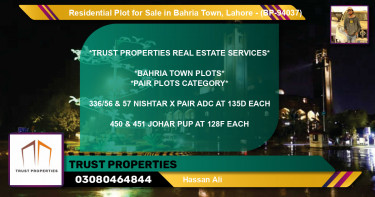 Residential Plot for Sale in Bahria Town, Lahore - (BP-94037)