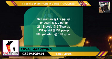 Residential Plot for Sale in Bahria Town, Lahore - (BP-94099)