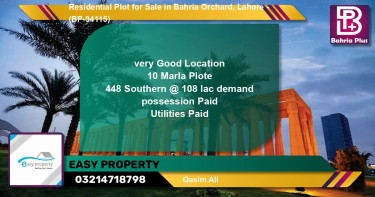 Residential Plot for Sale in Bahria Orchard, Lahore - (BP-94115)