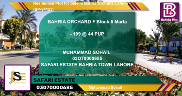 Residential Plot for Sale in Bahria Orchard, Lahore - (BP-94123)