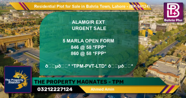 Residential Plot for Sale in Bahria Town, Lahore - (BP-94124)