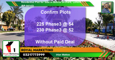 Residential Plot for Sale in Bahria Orchard, Lahore - (BP-94142)