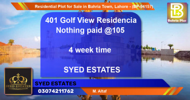 Residential Plot for Sale in Bahria Town, Lahore - (BP-94157)