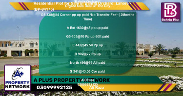 Residential Plot for Sale in Bahria Orchard, Lahore - (BP-94175)