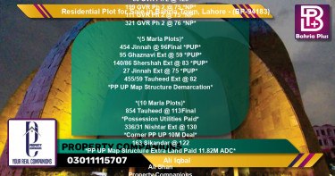 Residential Plot for Sale in Bahria Town, Lahore - (BP-94183)