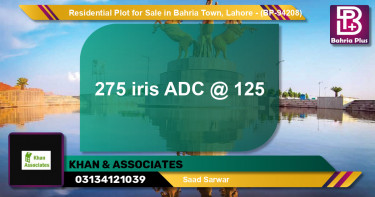 Residential Plot for Sale in Bahria Town, Lahore - (BP-94208)