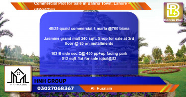 Commercial Plot for Sale in Bahria Town, Lahore - (BP-94256)